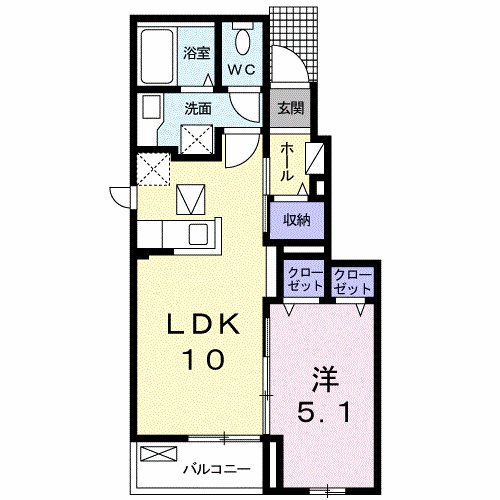 ルーラル朝倉　B 間取り図