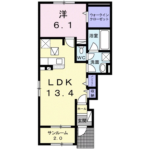 プリート新知A 間取り図