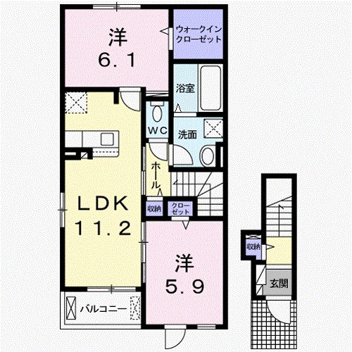 プリート新知A 間取り図