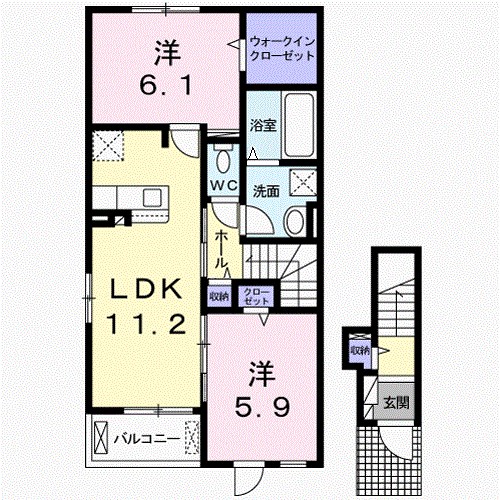 プリート新知　B 間取り図