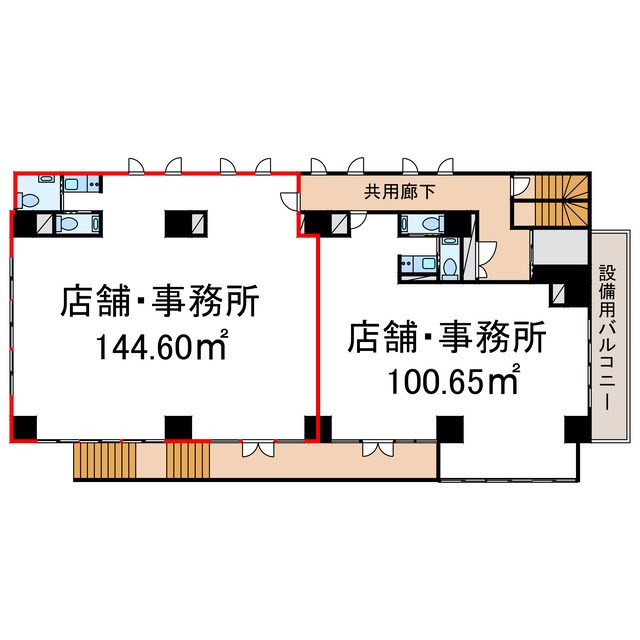 プレミアムコートりんくう 店舗・貸事務所 間取り図