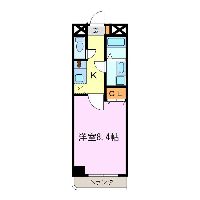 サンアップウェルⅡ 201号室 間取り