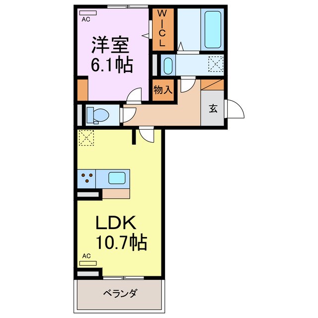 ラフィネ住吉 303号室 間取り