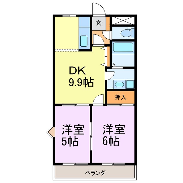 サンタプレイスヒルズA棟 間取り図