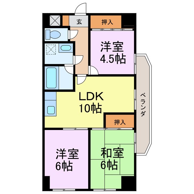 メゾンドエクセル常滑西館 間取り図