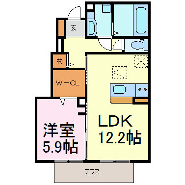 パークハウス常滑　C棟  103号室 間取り
