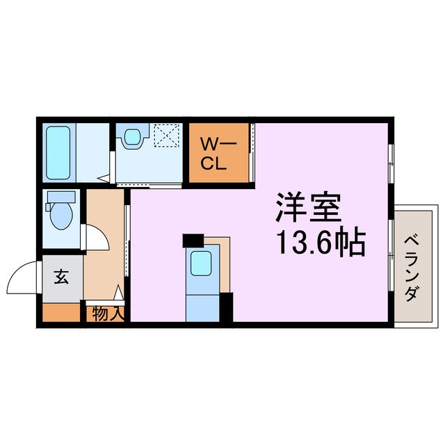 グレイス港町 201号室 間取り