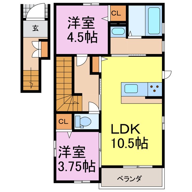 リーブルファイン樽水　1号棟 間取り図