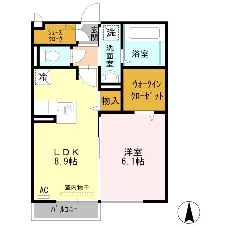 オネスティ 205号室 間取り