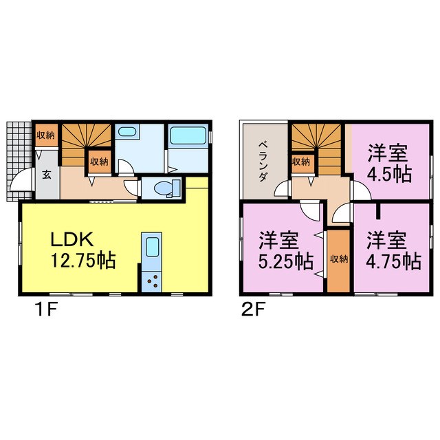 リーブルファイン新田町　1号棟 間取り図