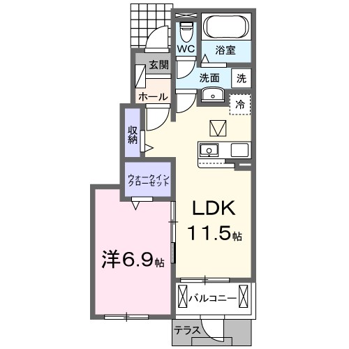 クレールA（知多市） 間取り図