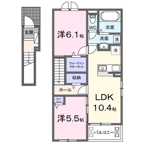 クレールA（知多市） 間取り図