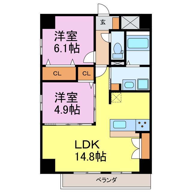 プリミエール海テラス 401号室 間取り