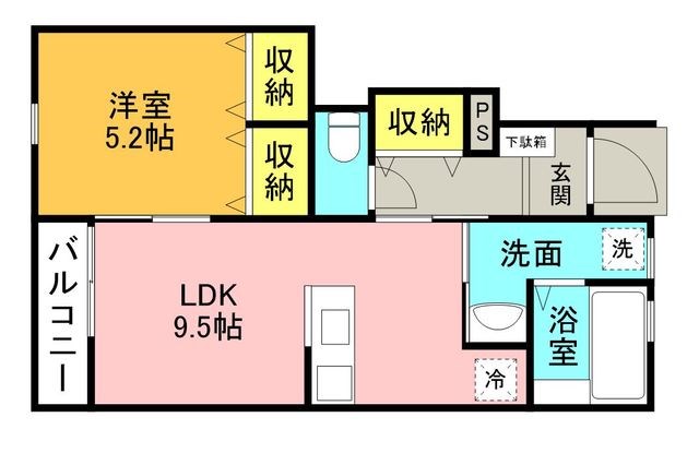 チッタ大野町 102号室 間取り