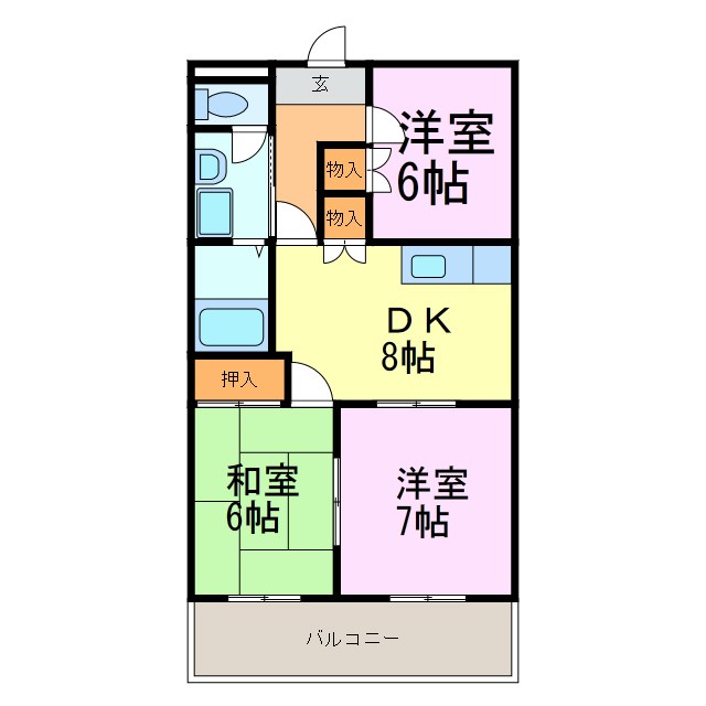 ソシア巽ヶ丘 間取り図