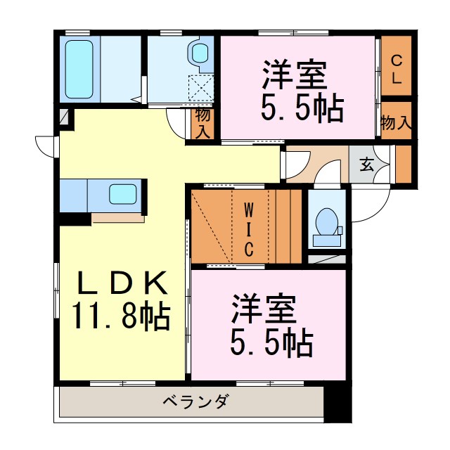 ヴィラAOYAMA　A棟 間取り図