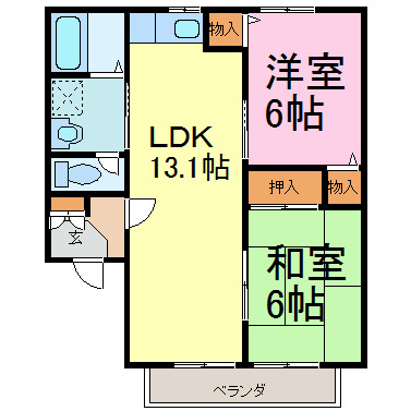 サンビレッジ横川 間取り図