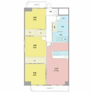 パークサイド雁宿1号館 間取り図