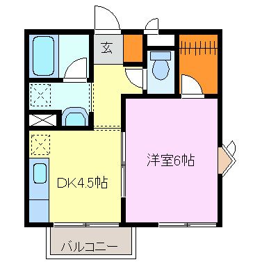 ドミールたかねC棟  間取り図