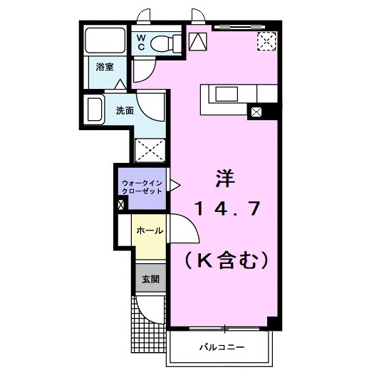 ヴェルジュＭⅠ 105号室 間取り