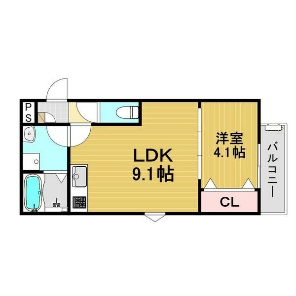 LECOCON半田Ⅳ 101号室 間取り