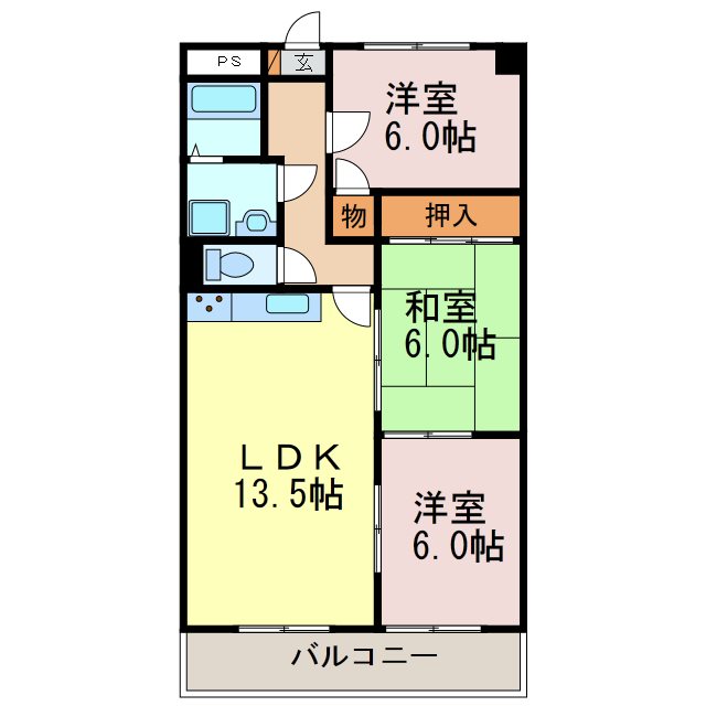 半田第3ロイヤルマンション  間取り図