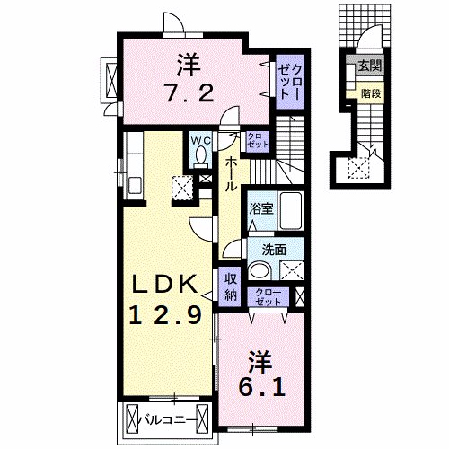 プリムヴェールM 間取り図