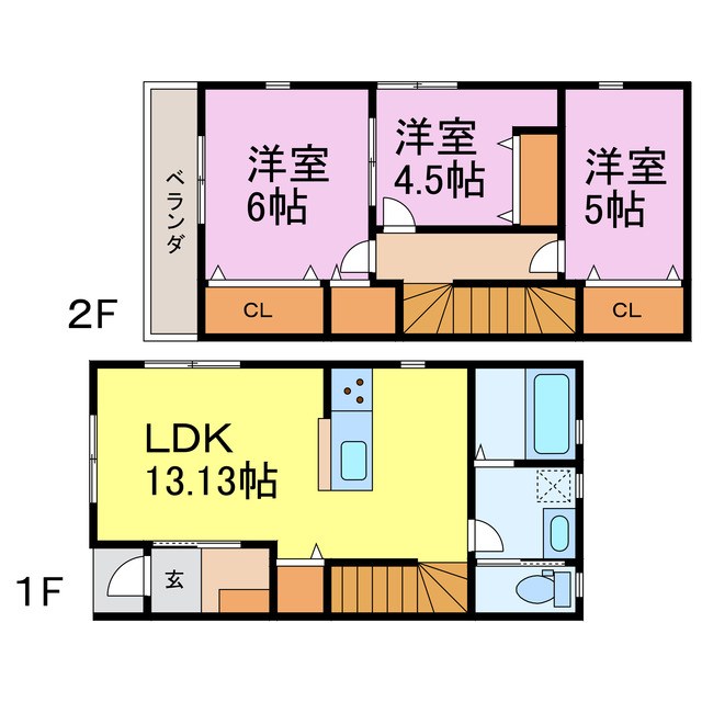 リーブルファイン六貫山 間取り図