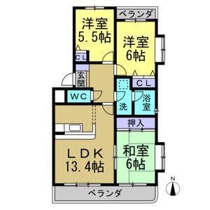 シャンブルクレール 間取り図