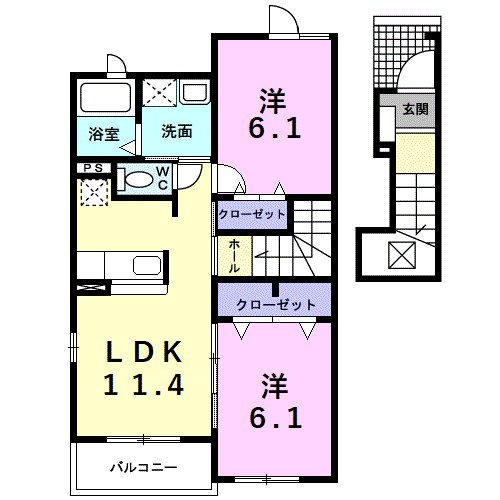 レインボーヒルズⅢ 間取り図