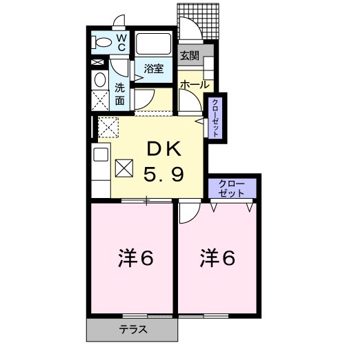 エル美里 間取り図