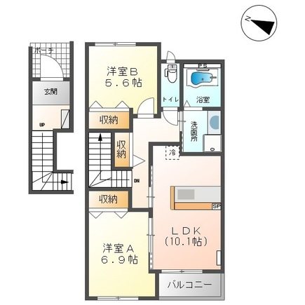 ハイビアンジャ 202号室 間取り