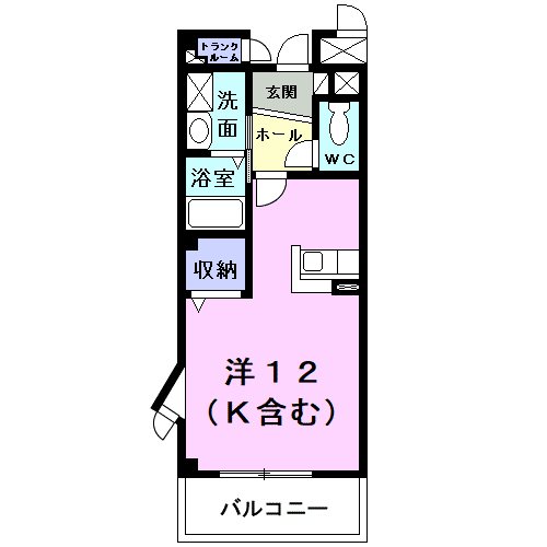 サンリッツ高宮 C 205号室 間取り