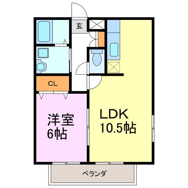 ミラコスタⅡ 202号室 間取り