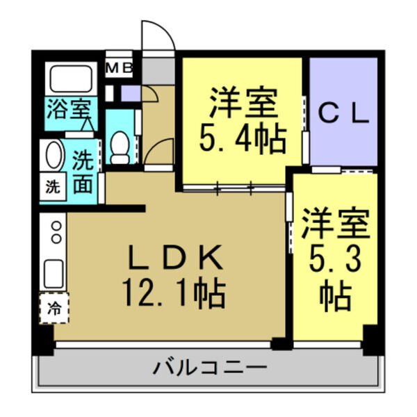 （仮称）CHUNICHI　BUILDING 402号室 間取り