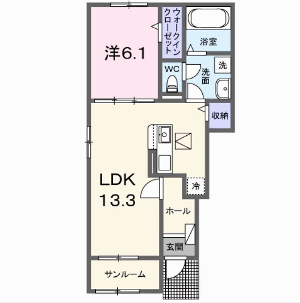 ジュネス　ＨＡＹＡＫＡＷＡ　Ⅲ 間取り図