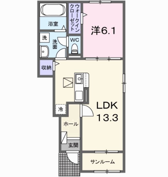 ジュネス　ＨＡＹＡＫＡＷＡ　Ⅲ 間取り図
