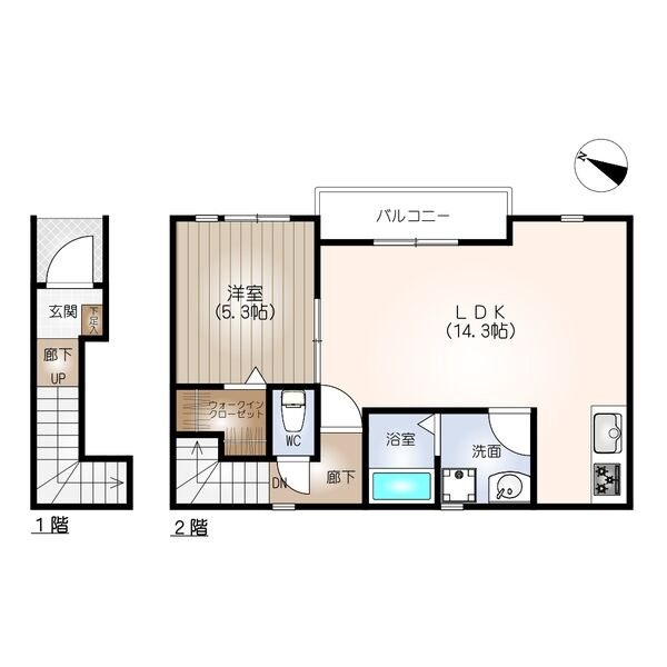 リーブルファイン成岩東町 間取り図