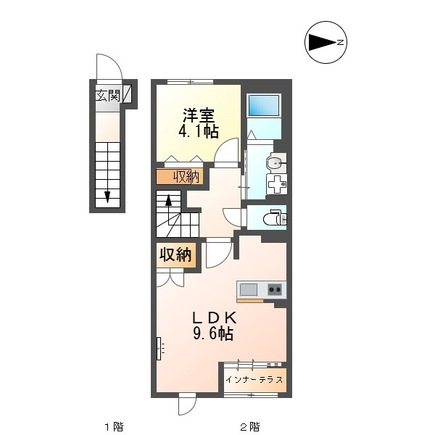 ルミエール宮路 203号室 間取り