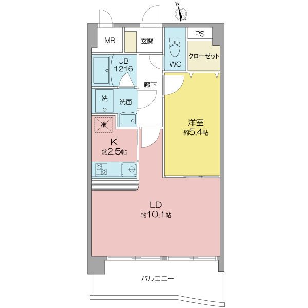 リンデンバウムJ3 707号室 間取り
