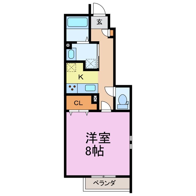クレール　花園 101号室 間取り