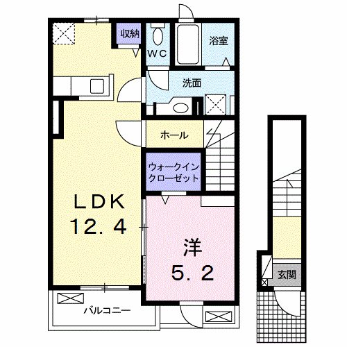 ルーラル朝倉　A 201号室 間取り