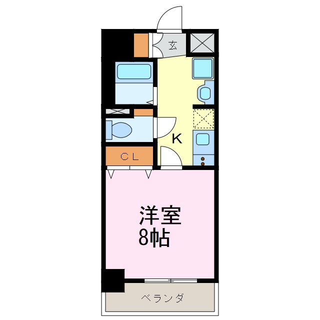 テルミオ常滑 615号室 間取り