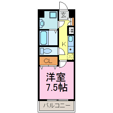 Blue　Wing鯉江本町 209号室 間取り