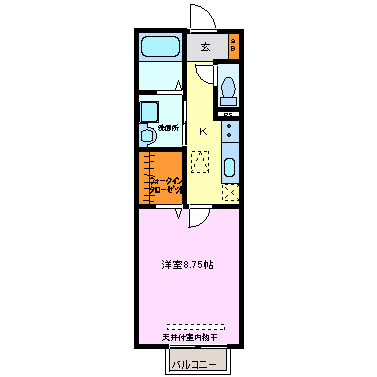 セジュール小倉JT 106号室 間取り