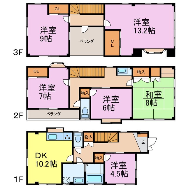 市場町4丁目貸家 間取り
