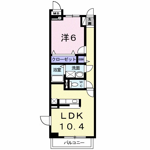 ヌーベル　コリーヌⅠ 207号室 間取り