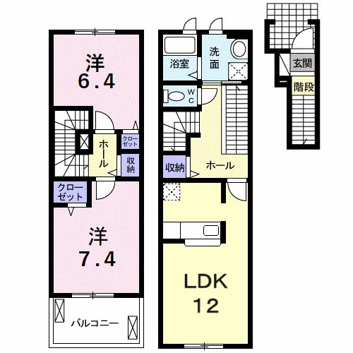 CottonHills　Ⅱ 203号室 間取り