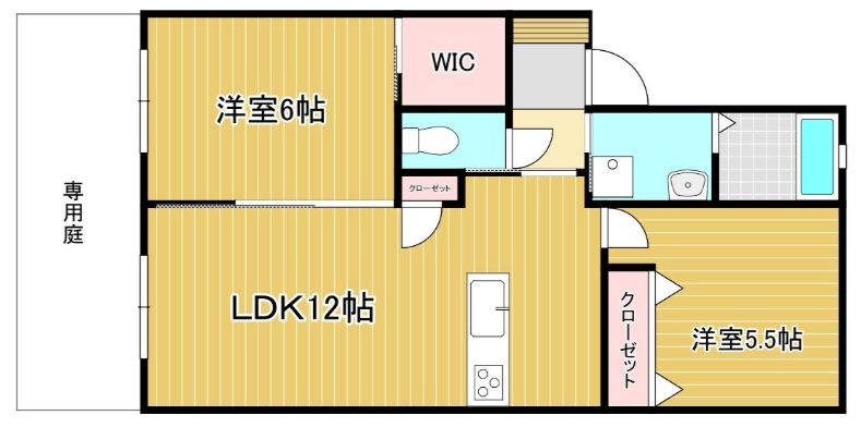 クレストリバー 103号室 間取り