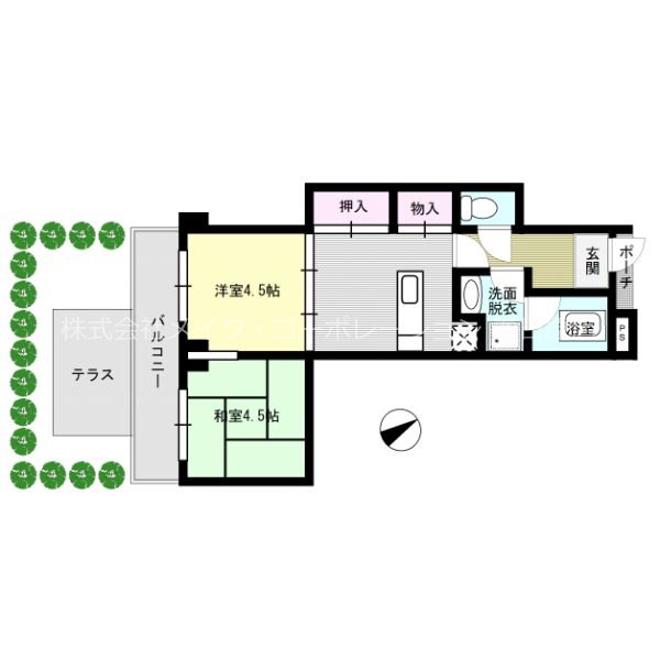 ローリエ春日 102号室 間取り